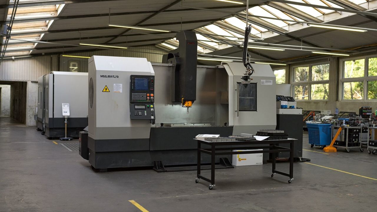 CNC-Bearbeitungszentrum in einer Industriehalle
